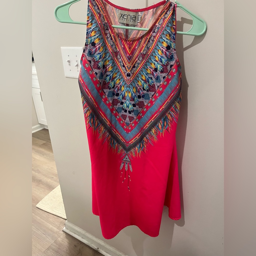 Xenia Boutique Feathered Design Dress